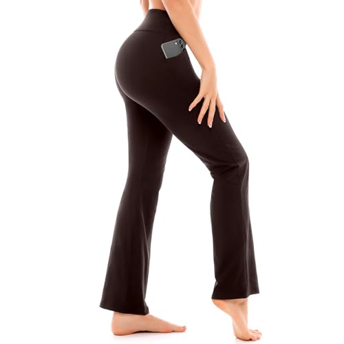 Leggings acampanados con bolsillo Walifrey mallas de yoga