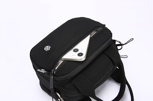 HillDog Nylon Multi-Layer Crossbody Bag for Women, Lightweight Cute Square Bag2