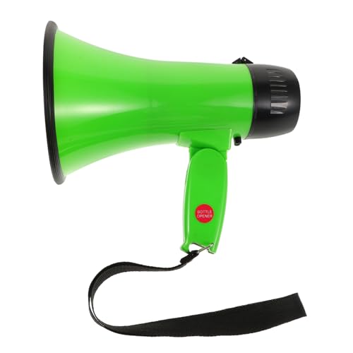 Yardwe High-Powered 25w Megaphone Speaker Rechargeable Air Horn 240s Recording Portable Bullhorn for Outdoor Activities Security Cheerleading Loud Speaker Handle