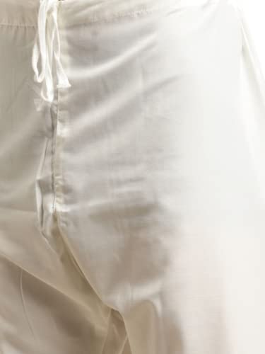 Sojanya (Since 1958 Men'S Silk Blend Striped Kurta & Off White Churidaar Pyjama Set3