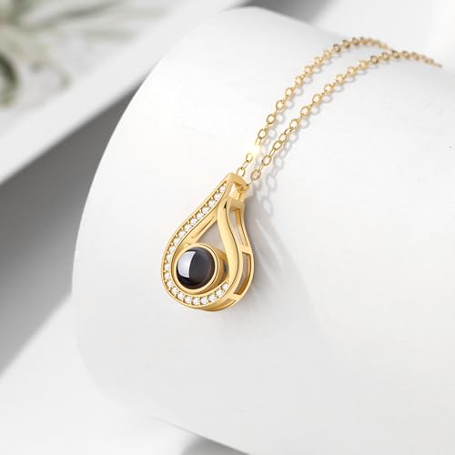 Sterling Silver Photo Necklace - Projection Necklace Personalized Picture - Custom With Hidden Photo Jewelry2