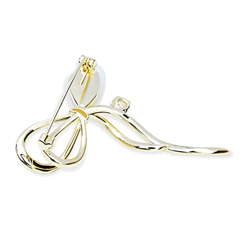 Image of Elegant Love Bow Brooch Micro Pave Cubic Zirconia Bowknot Wedding Bride Mother Brooch Pin Ribbon Shape Jewelry Brooch Breastpin