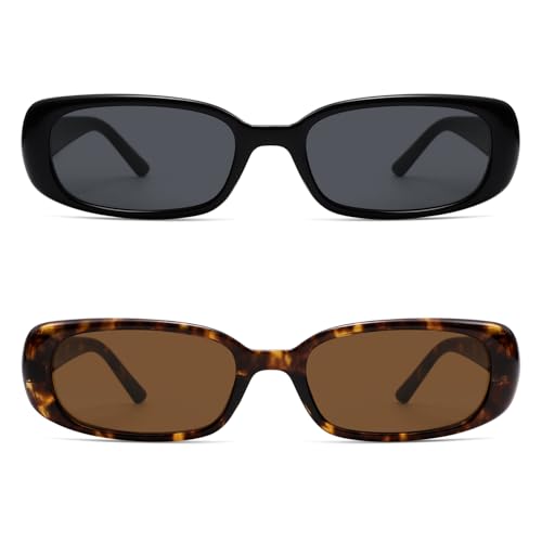Rectangle Retro Trendy Sunglasses Womens Mens 90s Classic Vintage Narrow Sun Glasses AR822694
