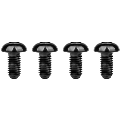 Image of Titanium Bolt M4x6 8 10 12 15 20mm Hex Head Screws for Bicycle Pack of 4 (Black, M4x8mm)