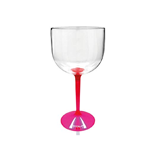 Kit 4 Taças Gin Bicolor Rosa de Acrílico