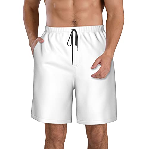 Natural White Color Men's Beach Pants-Quick-Dry & Comfortable Mens Beach Shorts for Men, Perfect for Surfing and Everyday Wear