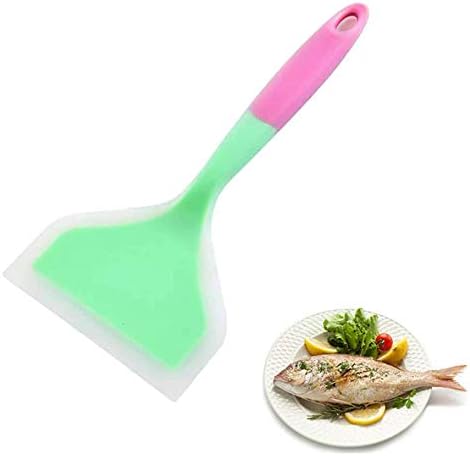 Silicone Spatulas for Cooking, Xfaiz Silicone Shovel Cake Spatulas for Baking Non-Stick Wide Pizza Shovel Beef Meat Egg Scraper Heat-Resistant Turners Tools Cookware for Kitchen