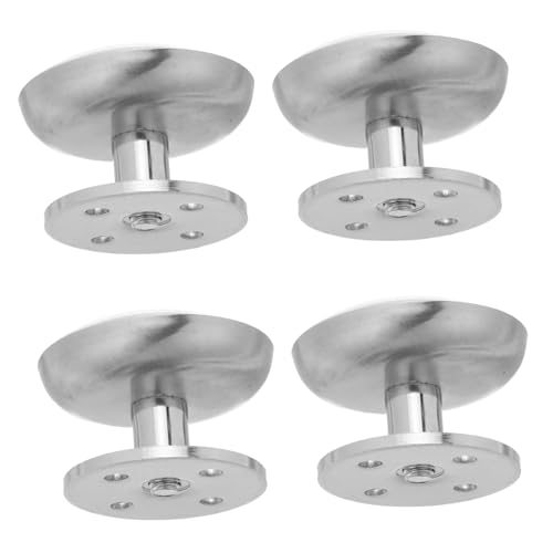 Pieds de meuble réglables acier inoxydable WOONEKY avec vis pour table et armoire x4
