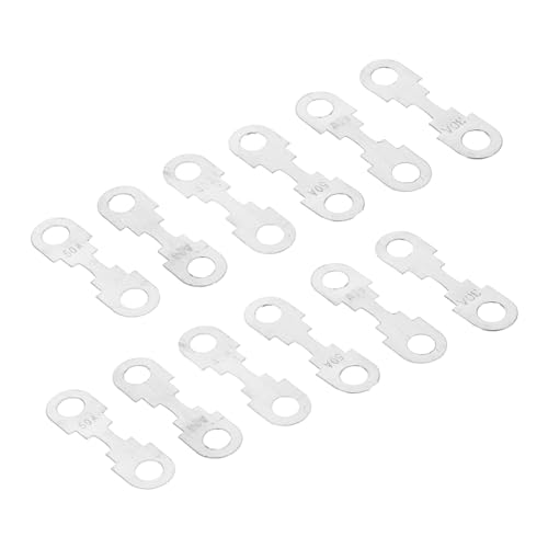 UKCOCO 30 piezas tiras de fusibles metálicos automotrices placas planas de aleación de zinc para auto y camión kit de reemplazo de fusibles duradero con artesanía de precisión confiable miniatura 1