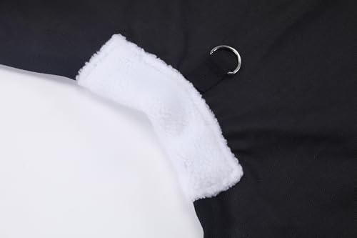1200D Horse Blanket Waterproof Breathable Turnout (no Filling) Standard Neck Horse Sheet Black Grey 75IN - Image 5