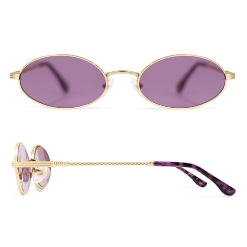 Retro Oval Cat Eye Sunglasses for Women Y2k Trendy Narrow 90s Sunnies Designer Sun Glasses AP3721