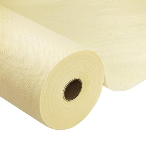 Rouleau de nappe beige - 1,18 x 25 m - 1 rouleau de nappe jetable en tissu non tissé - Idéal pour...