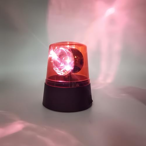 3inch Rotating Red Flashing Beacon Party Lamp DJ Strobe Light Disco Ball Light, 360 Degree Flashing Flare Safety Warning Lights Emergency LED Police Car Siren Strobe Lights (red)