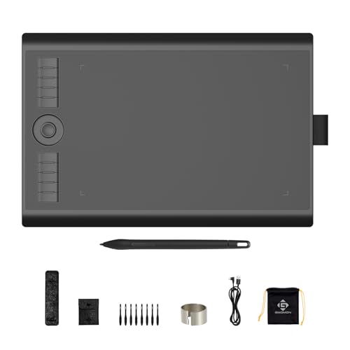 GAOMON M10K Drawing Tablet, 10x6 inch Large Graphics Tablet with Touch Ring, 8192 Levels...