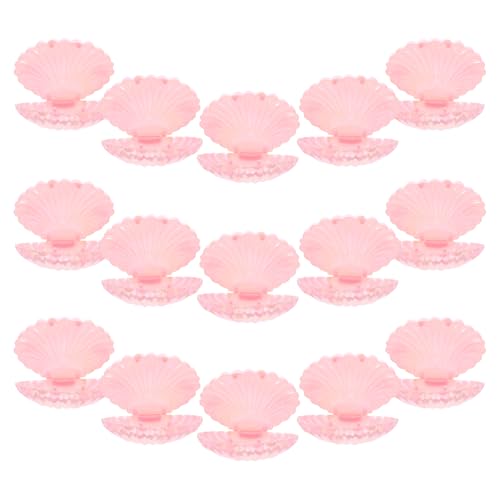 COOLHIYA Caja de dulces con conchas perladas, 15 unidades, para guardar dulces, bodas, banquetes navideños, bombones.