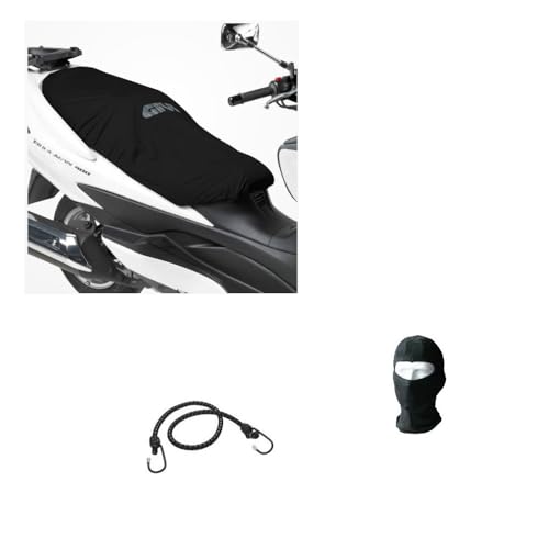 DESCRIZIONE E CARATTERISTICHE PRODOTTO: MARCHIO GIVI COD. S210 Proteggi la tua moto!! Il coprisella Givi universale è realizzato in tessuto impermeabile di color nero per riparare il sedile dello scooter o della moto dalla pioggia e dalla polvere. Dotato di bordi elasticizzati e cinghia di fissaggio regolabile per adattarsi alle varie grandezze. Colore nero. Dimensioni: lunghezza 117 cm