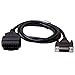 Original Main Cable Replacement OBDII OBD2 Fit for Launch X431 CRP129 CRP123 Creader VII+ Creader VIII Diagnostic Extender Connector Cable Scanner Code Readers Scan Tools Accessories 16 Pin Black