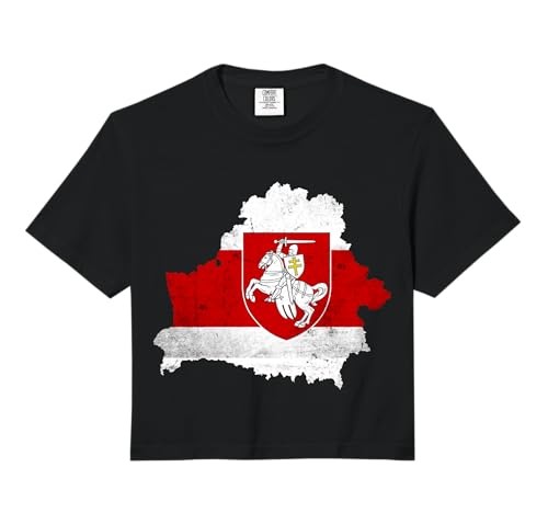 Belarus White Red Pagonya Flag Support Belarus Protesters Comfort Colors Crop Top