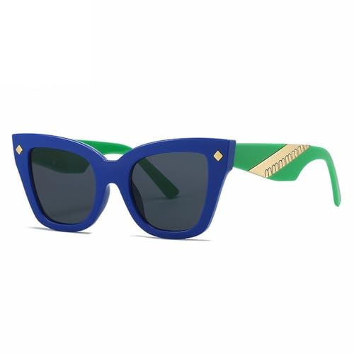 Lunettes de soleil œil de chat vintage mixtes monture noire protection UV400