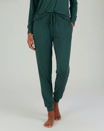 Image of Real Essentials 2 Pack: Women's Soft Long Sleeve Sleep Set - Comfortable Lounge Pull Over Hoodie and Henley Jogger
