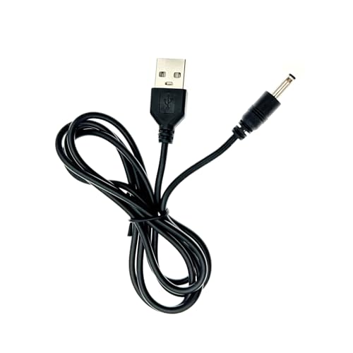 JZK USB auf 3.5 mm 5V Hohlstecker DC Stromkabel, Ersatz-Ladekabel für Foreo Luna, Ladekabel für elektrische Zahnbürste, passend für 3.5 mm x 1.35 mm Spitze