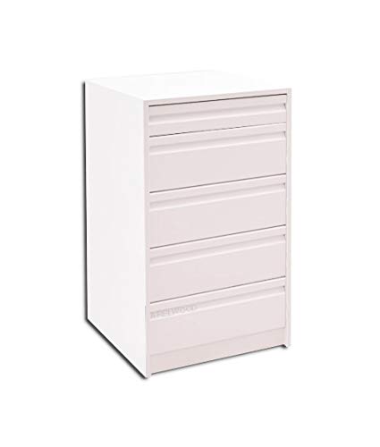 arelwood Cajonera Frente Postformado Wengue Montada 65X60 -(1 Cajón 8 cm) + (4 Cajones de 16 cm) Alto 81,3 cm.