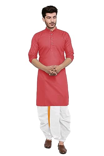 Image of Trustous Kurta Dhoti set for Mens (mahraj dhoti with kurta plain and classis look)