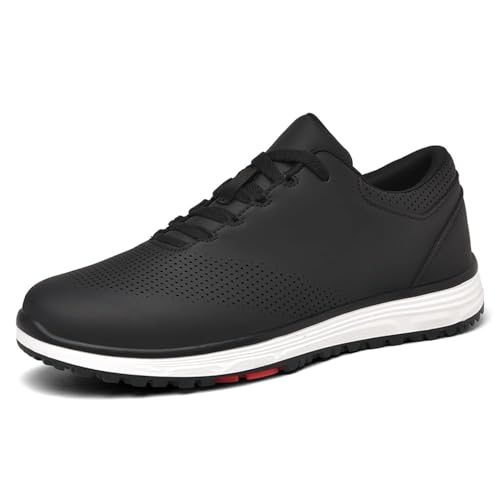 DAMANDO Lässige Golfschuhe Damen Outdoor Mode Leder Golfschuhe Spikeless wasserdichte Golf Sport Turnschuhe Für Damen,Schwarz,42 EU DAMANDO Lässige Golfschuhe Damen Outdoor Mode Leder Golfschuhe Spikeless wasserdichte Golf Sport Turnschuhe Für Damen,Schwarz,42 EU