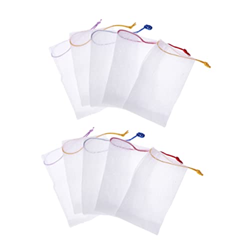 SHERCHPRY 20Piezas Bolsa De Malla De Jabón Para Jabón Hecho Mano Para Limpieza Facial y Corporal Color Aleatorio
