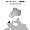 FATECIM 9 Windshield Windscreen Air Deflector for Harley 2022-2024 Low Rider ST El Diablo FXRST FXLRST (Smoke)