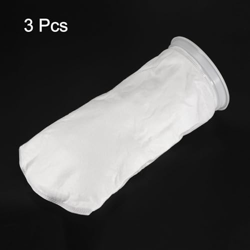 PATIKIL 7 Ring Filtersocken 200 Mikron 3Pack Netztasche Schwimmhalle Abschäumer Weiß