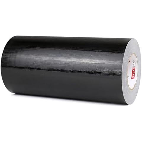 JIALAI HOME 12" Black Duct Tape, Industrial Grade 12 inches x 55 Yards (164 ft) Wide Tape Duct, 9 Mil Heavy-Duty, Waterproof, Strong, Flexible, No Residue, for Crafts & Home Improvement Cover