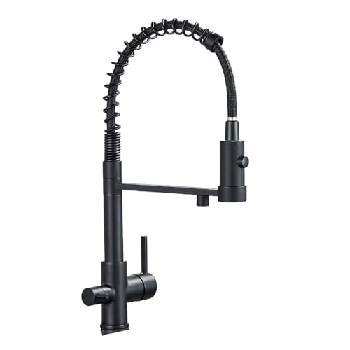 Robinet 3 voies mitigeur cuisine eau purifiée laiton chrome ressort 360