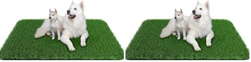 Image of Grass Pad for Dogs 39.3 x 31.5 Inches Fast-Drain Artificial Grass for Pets Potty Training, Easy to Clean Fake Grass for Dog Indoor Outdoor Use(2 Pack)