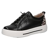 CAPRICE Damen Sneaker aus Leder, Schwarz (Black Comb), 36