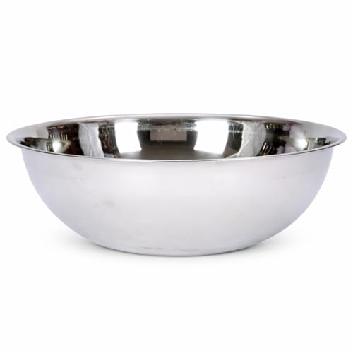 Image of KMW Stainless Steel Mixing Bowl Professional 10 Qt (8.0 litres) | with Enhanced Durability | for Buffets, Catering & Events