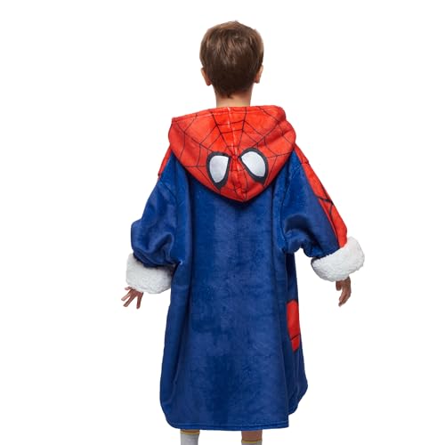 Disney Home Spiderman- Übergroße Hoodie Sweatshirt Decke mit Kapuze für Junge Kinder- Spiderman Oversized Sherpa Fleece Kapuzenpullover… – Ansicht 3