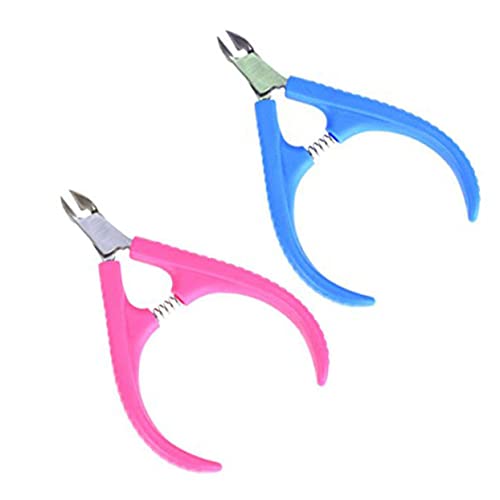 Ipetboom Stainless Steel Nail Clippers Set Cuticle Nipper Hangnail Clipper for Fingernail Toenail Manicure Random Color