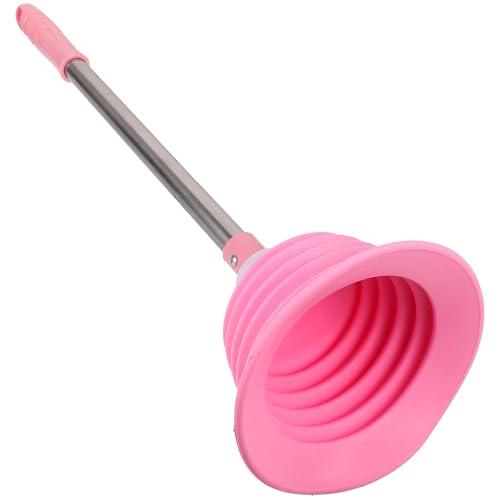 MUCKLILY Déboucheur Wc Multifonction avec Ventouse Résistante Outil Portable pour Nettoyage Canalisation Piston Longue Poignée pour Salle de Bain Déboucheur Toilette Pratique