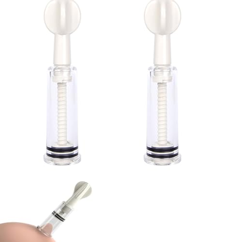 Stimulateurs de Mamelons BDSM – 1 Paire de Nippel Suckers avec Aspiration, Pompe pour Mamelons et Clitoris, Jouet Érotique pour Femmes