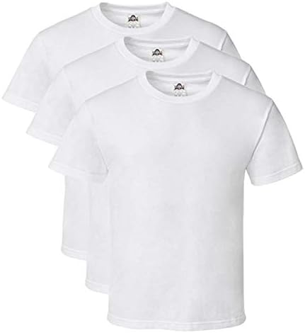 Alstyle AAA Men's 3-Pack Crew Neck T-Shirt T-Shirt Short Sleeve (M, White)