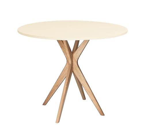 Jubi - Mesa De Comedor Redonda 70 Cm , Color Marfil Jubi - Mesa De Comedor Redonda 70 Cm , Color Marfil