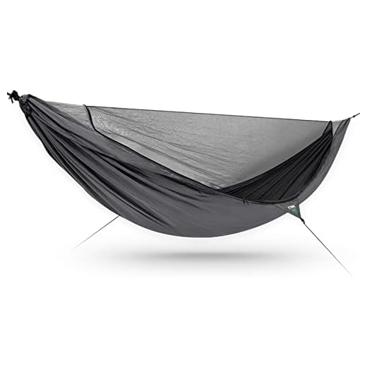 Bärbar hängmatta, slitstark, ultralätt, andas med insektsnät Slitstark hängmatta for strand, trädgård, trädgård 0607 (Color : Gray)