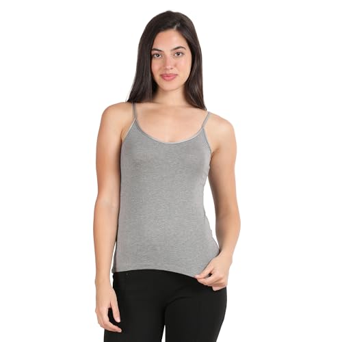 Image of Lavos Women's Camisoles, Sleeveless Long Tank Top, Anti-Microbial Bamboo Cotton Camisole Slip, Adjustable Straps Spaghetti Tops, Comfortable Inner Slips for Women