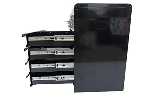 Workington Portable Metal Tool Chest With 4 Drawers, 20" 4-Drawer Tool Chest Cabinet With Ball Bearing Drawer Slides, Steel Tool Storage Box Organizer 4004 Black #TOP7