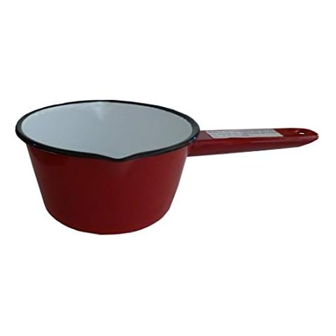 Falcon 14cm Red Enamel Milk Pan Cover