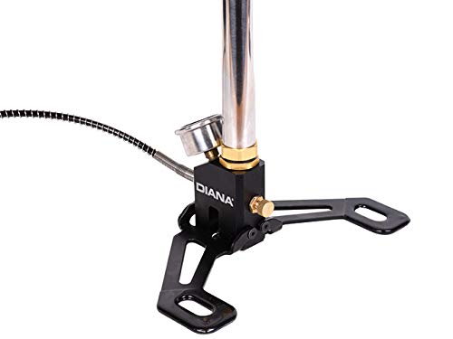 DIANA PCP Handpumpe für Pressluftwaffen 300 BAR 4.500 psi mit Tasche | Foster 1/8BSP, Hochdruck Standpumpe, Mit Manometer, Für Luftgewehr Luftpistole Paintball, Pressluft Reifen