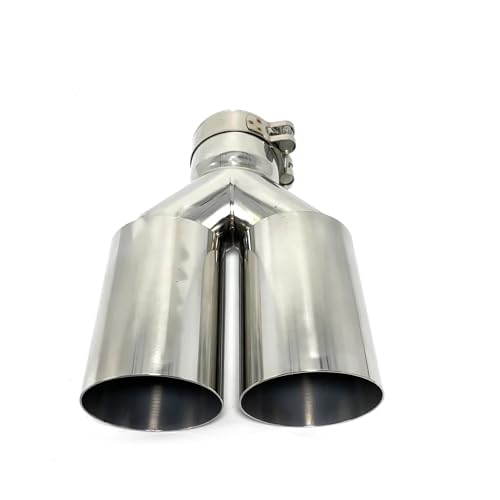 Embouts d'échappement voiture en acier inoxydable brillant double couche haut de gamme