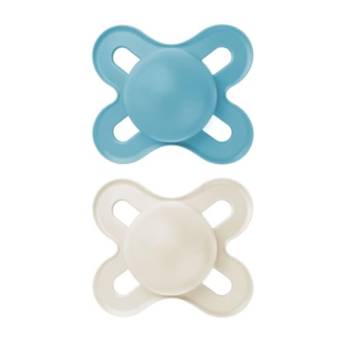 MAM Original Start Matte Baby Pacifiers, Binky for 0-3 Months, BPA-Free Silicone Nipple, Easy to Clean, Best for Newborn Babies, Developed with Medical Experts, 2 Count Binkies with Sterilizer Case