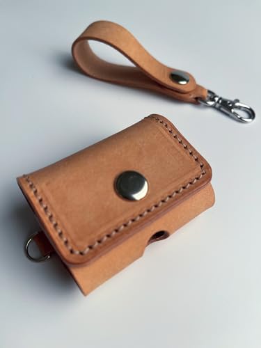 Spring Hiker Airpods Pro カバー - プレミアムイタリアンレザー製 全面保護 本革カバー | 第1 / 2世代対応 (Naturale, シルバー)